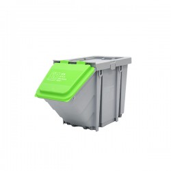 施達 4色分類回收箱 綠色蓋 (玻璃) 25L